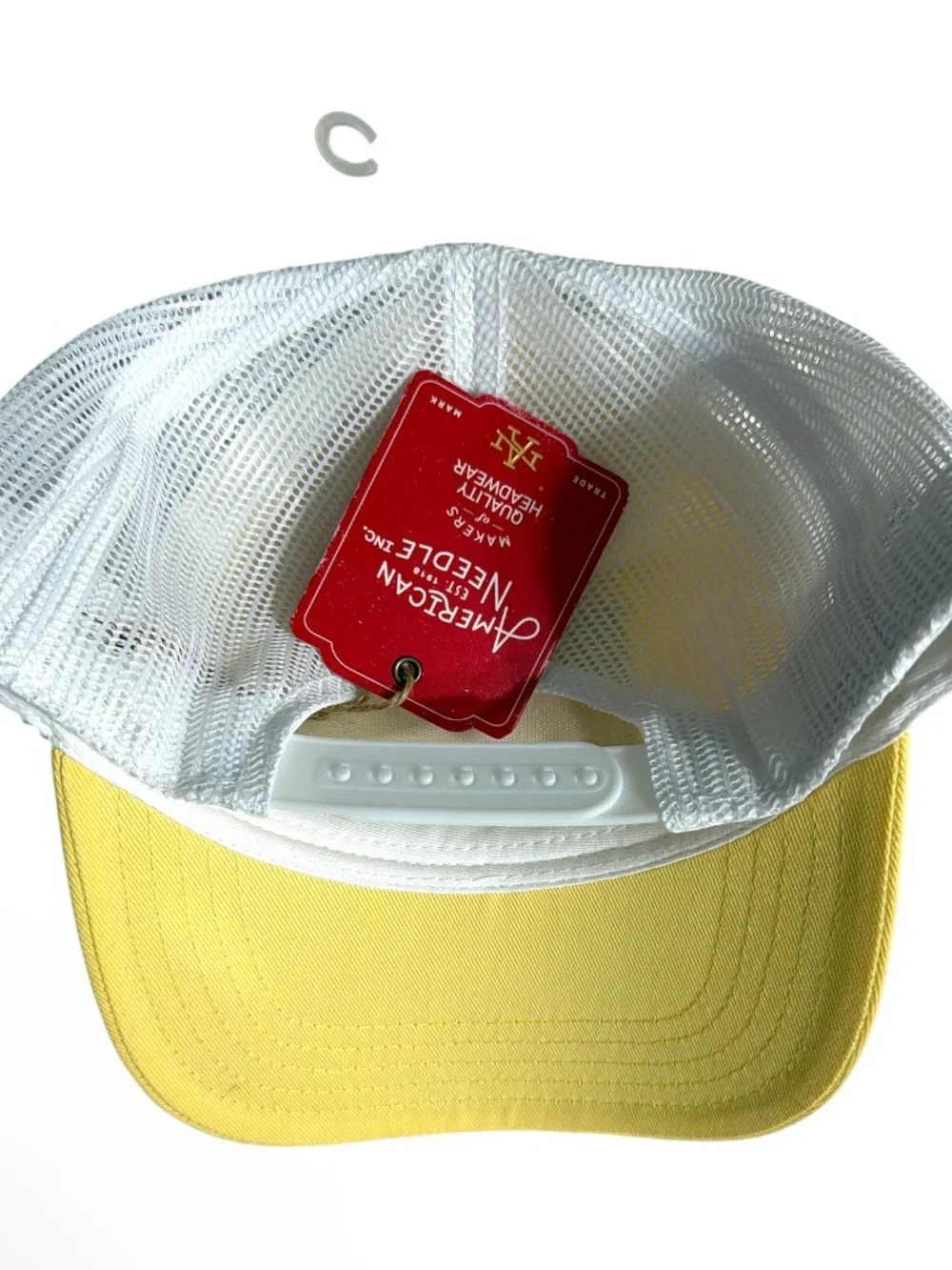 NWT American Needle Yellow & White Bronco Patch Trucker Hat BRONCO